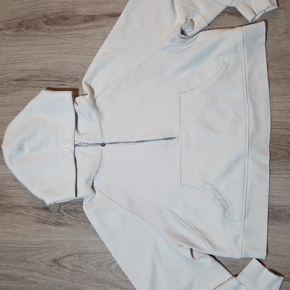 Lululemon Scuba Oversized Half-Zip Hoodie *Natural Ivory Size XL/XXL - Picture 3 of 16